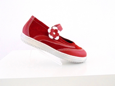 Pantofi copii fete Lui.Gi, cod 6P252, seria FLEUR, caramiziu, piele naturala