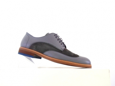 Pantofi barbati Lui Shoes, cod 1P535, seria DANY, gri, piele naturala