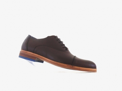 Pantofi barbati Lui Shoes, cod 1P540, seria ROSSO STAMPO, maro inchis, piele naturala
