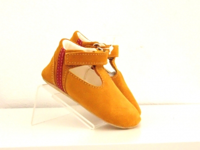 Pantofi bebe Lui Shoes, cod 8P5, seria FIRST STEPS, galben, piele naturala