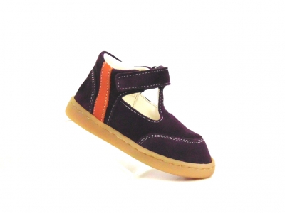 Pantofi bebe Lui Shoes, cod 8P10, seria FIRST STEPS, mov, piele naturala