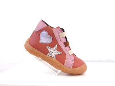 Pantofi sport copii Lui Shoes, cod 3A593, seria HEART K, caramiziu, piele naturala