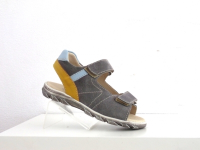 Sandale copii Lui Shoes, cod 3S272, seria BERRY, gri, piele naturala