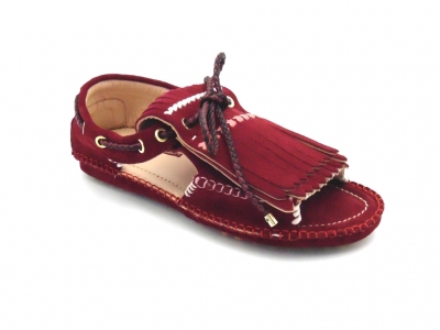 Mocasini femei Lui Shoes, cod 2M191, seria CARVE, bordo, piele naturala