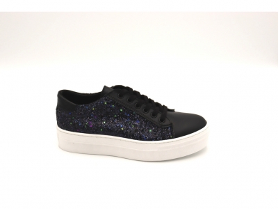 Pantofi sport femei Lui Shoes, cod 2A369, seria KRUG, negru, piele naturala