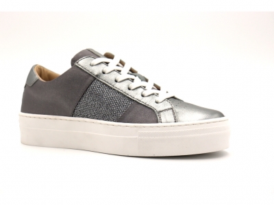 Pantofi sport femei Lui Shoes, cod 2A373, seria KR, argintiu, piele naturala