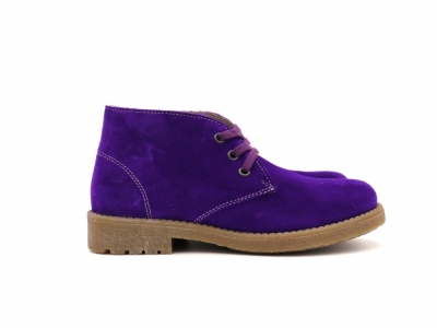 Botine femei Lui Shoes, cod 2B50, seria CREP, mov, piele naturala