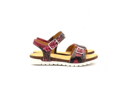 Sandale copii fete Lui Shoes, cod 6S166, seria ELSA, bordo, piele naturala
