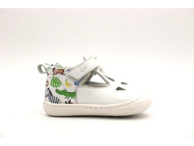 Pantofi copii Lui Shoes, cod 3P59, seria FIRST, alb, piele naturala