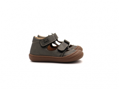 Sandale copii Lui Shoes, cod 3S329, seria NATUR FLEX, gri, piele naturala
