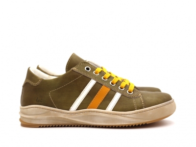 Pantofi sport copii Lui Kids, cod 3A890, seria ANDOS, khaki, piele naturala
