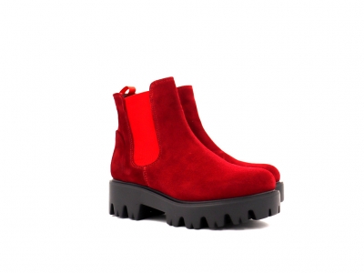 Botine femei Lui Shoes, cod 2B75, seria PEZZO E, bordo, piele naturala