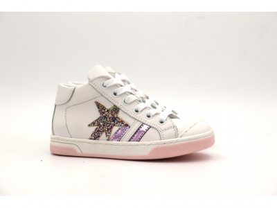 Pantofi sport copii Lui Kids, cod 3A905, seria MEGASTAR, alb, piele naturala