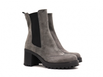 Botine femei Lui Shoes, cod 2B77, seria DIVA E, gri, piele naturala