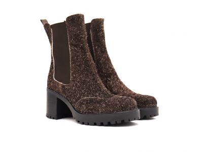 Botine femei Lui Shoes, cod 2B79, seria DIVA E, maro inchis, piele naturala