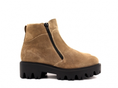 Botine femei Lui Shoes, cod 2B91, seria SMILE, bej, piele naturala