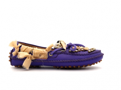 Mocasini femei Lui Shoes, cod 2M192, seria CARVE, mov, piele naturala