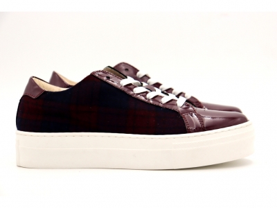 Pantofi sport femei Lui Shoes, cod 2A399, seria KR, bordo, piele naturala