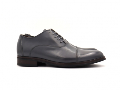 Pantofi barbati Lui Shoes, cod 1P568, seria ROSSO STAMPO, gri, piele naturala