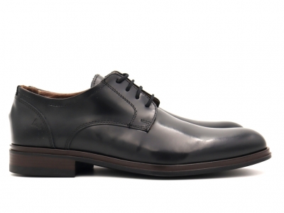 Pantofi barbati Lui Shoes, cod 1P570, seria ALAN P, negru, piele naturala
