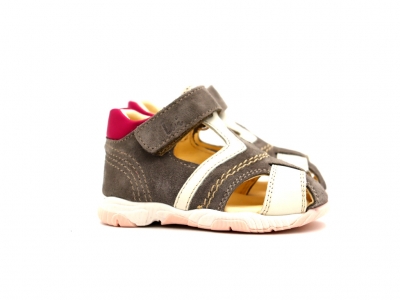 Sandale copii Lui Kids, cod 3S333, seria SIMBA, gri, piele naturala