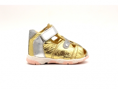 Sandale copii Lui Kids, cod 3S335, seria SIMBA, auriu, piele naturala