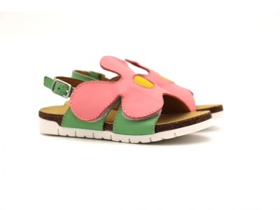Sandale copii Lui Kids, cod 3S357, seria DAISY, roz, piele naturala