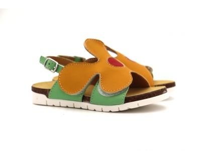 Sandale copii Lui Kids, cod 3S359, seria DAISY, maro deschis, piele naturala