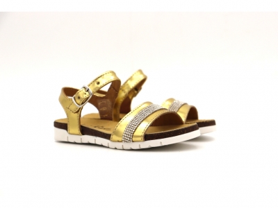 Sandale copii Lui Kids, cod 3S361, seria ELSA, auriu, piele naturala