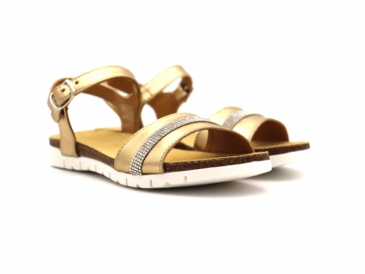 Sandale femei Lui Shoes, cod 2S674, seria ELSA, auriu, piele naturala