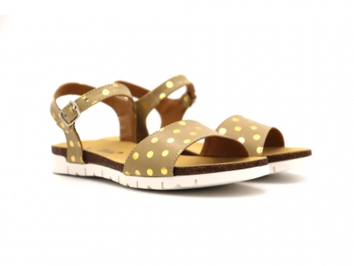 Sandale femei Lui Shoes, cod 2S678, seria ELSA, auriu, piele naturala
