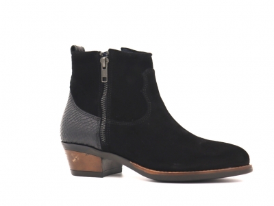 Botine femei Lui Shoes, cod 2B107, seria SANDRA F, negru, piele naturala