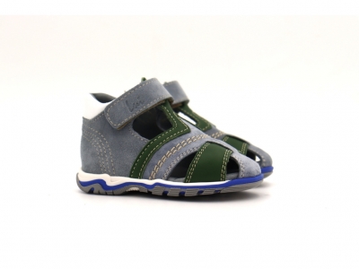 Sandale copii Lui Kids, cod 3S375, seria SIMBA, gri, piele naturala