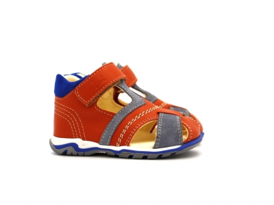 Sandale copii Lui Kids, cod 3S376, seria SIMBA, portocaliu, piele naturala