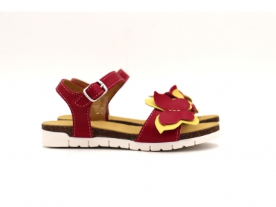 Sandale copii Lui Kids, cod 3S380, seria ELSA, rosu, piele naturala
