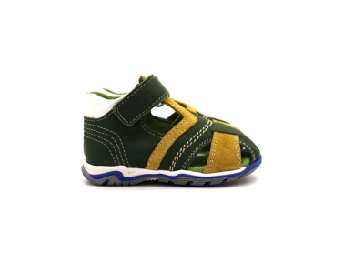 Sandale copii Lui Kids, cod 3S386, seria SIMBA, verde forest, piele naturala