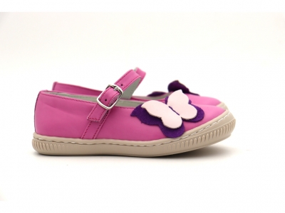 Pantofi copii fete Lui Kids, cod 6P293, seria LINDA, roz, piele naturala