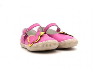 Pantofi copii fete Lui Kids, cod 6P297, seria LINDA, roz, piele naturala