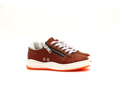 Pantofi sport copii Lui Kids, cod 3A978, seria ZIPPY, maro deschis, piele naturala