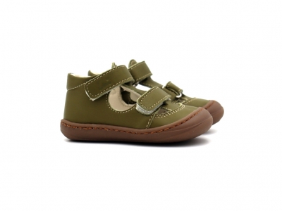Sandale copii Lui Kids, cod 3S388, seria NATUR FLEX, khaki, piele naturala