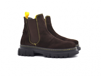 Botine femei Lui Shoes, cod 2B115, seria PEZZO E, maro inchis, piele naturala