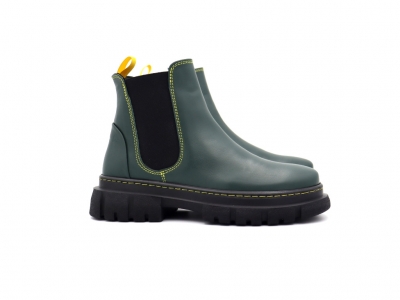 Botine femei Lui Shoes, cod 2B117, seria PEZZO E, verde forest, piele naturala