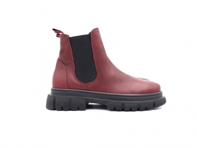 Botine femei Lui Shoes, cod 2B118, seria PEZZO E, bordo, piele naturala
