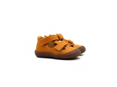 Sandale copii Lui Kids, cod 3S392, seria NATUR FLEX, galben mustar, piele naturala