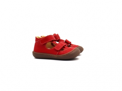 Sandale copii Lui Kids, cod 3S399, seria NATUR FLEX, rosu, piele naturala
