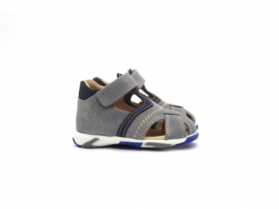 Sandale copii Lui Kids, cod 3S401, seria SIMBA, gri, piele naturala