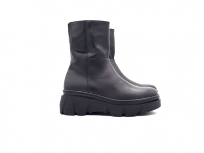 Botine femei Lui Shoes, cod 2B122, seria HELI, negru, piele naturala