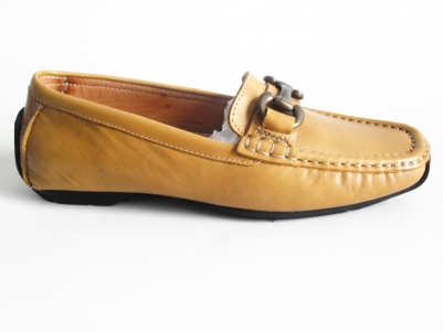 Mocasini femei LM, cod 2M163, seria SUMMER_P, maro deschis, piele naturala