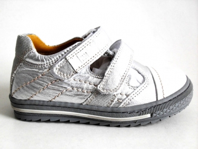 Pantofi sport copii fete LM, cod 6A27, seria SANDY, argintiu, piele naturala