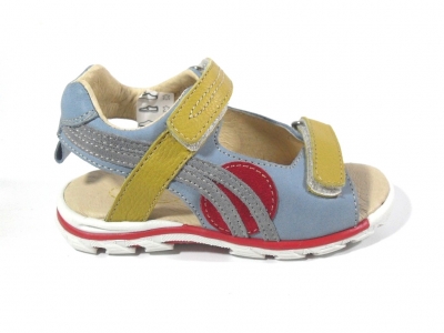 Sandale copii LM, cod 3S84, seria CERCHI, albastru, piele naturala